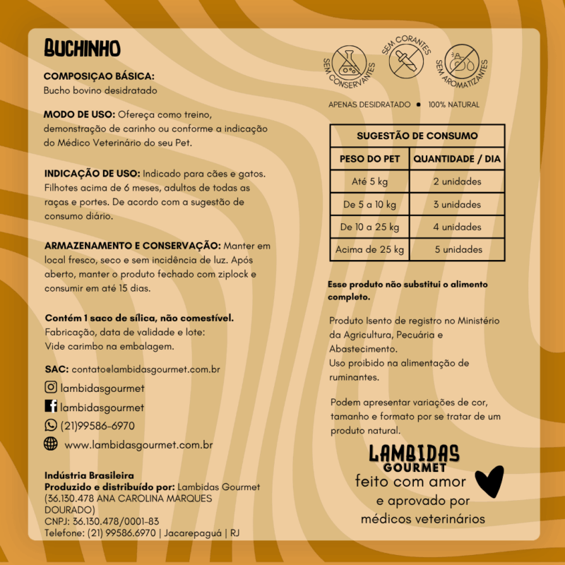 Bucho bovino desidratado 60g - Image 4